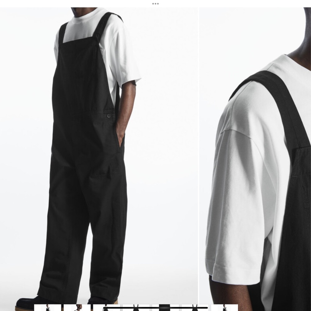 COS Black Overalls